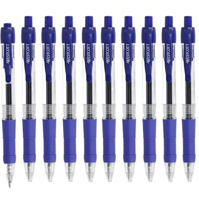 Westcott E-712638 00 Lot de 10 stylos gel rechargeables avec mine ISO G2, doux et précis, épaisseur de trait de 0,4 mm, poignée ergonomique Westcott E-712638 00 Lot de 10 stylos gel rechargeables avec mine ISO G2, doux et précis, épaisseur de trait de 0,4 mm, poignée ergonomique
