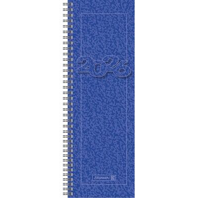 BRUNNEN Carnet de notes modèle 783 2026, 108 x 297 mm, carton, bleu BRUNNEN Carnet de notes modèle 783 2026, 108 x 297 mm, carton, bleu