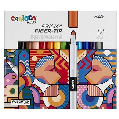 CARIOCA Plus I Marqueurs Prisma pour usage artistique I Design Ergonomique (12 marqueurs) CARIOCA Plus I Marqueurs Prisma pour usage artistique I Design Ergonomique (12 marqueurs)