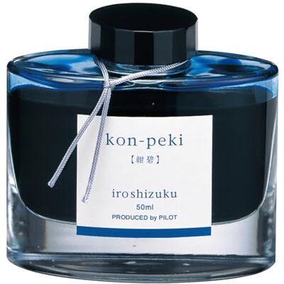 Pilot Iroshizuku Fountain Pen Ink 50 ml Bottle Kon-peki Deep Azure Blue (Deep Blue) (japan import) Pilot Iroshizuku Fountain Pen Ink 50 ml Bottle Kon-peki Deep Azure Blue (Deep Blue) (japan import)