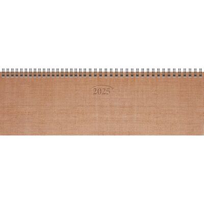 BRUNNEN Agenda horizontal, modèle 771 (2025), 1 page = 1 semaine, 326 × 102 mm, 64 pages, avec couverture en carton, couleur cuivre BRUNNEN Agenda horizontal, modèle 771 (2025), 1 page = 1 semaine, 326 × 102 mm, 64 pages, avec couverture en carton, couleur cuivre