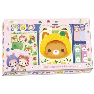 Janod Coffret Complet Papeterie 3 Carnets, Notes Adhésives, Gommes, Stickers et Surlingeurs Pastel Kit Créatif Cadeau Anniversaire Dès 6 Ans Janod Coffret Complet Papeterie 3 Carnets, Notes Adhésives, Gommes, Stickers et Surlingeurs Pastel Kit Créatif Cadeau Anniversaire Dès 6 Ans