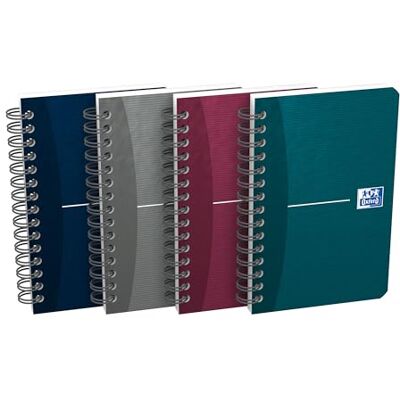Hamelin OXFORD Lot de 10 Carnets Essentials 9x14cm Petits Carreaux 180 Pages Reliure Spirale Couverture Carte Coloris Assortis Hamelin OXFORD Lot de 10 Carnets Essentials 9x14cm Petits Carreaux 180 Pages Reliure Spirale Couverture Carte Coloris Assortis