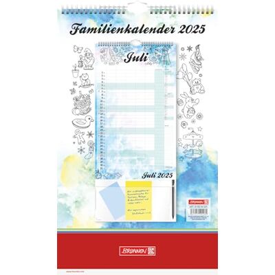 BRUNNEN Familienkalender (2025) Aquarell: 1 Seite = 1 Monat, 12 Blatt BRUNNEN Familienkalender (2025) Aquarell: 1 Seite = 1 Monat, 12 Blatt