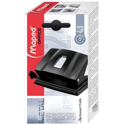 Maped OFFICE 402411 Essentials Metal E4024 Perforateur 2 Trous 20/25 feuilles Maped OFFICE 402411 Essentials Metal E4024 Perforateur 2 Trous 20/25 feuilles