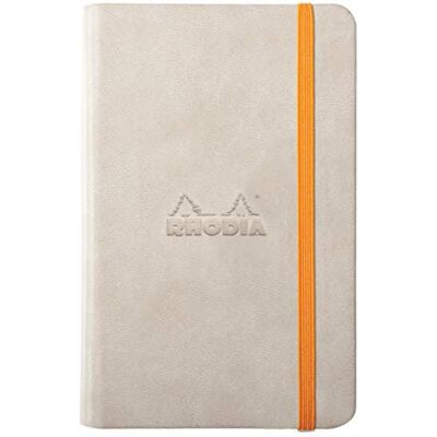 Rhodia 118625C rama Book Carnet A6 avec élastique Blanc 96 feuilles Beige Rhodia 118625C rama Book Carnet A6 avec élastique Blanc 96 feuilles Beige