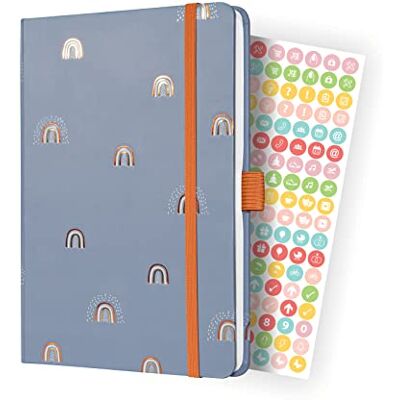 Sigel Jolie J4319 Agenda semainier 2024, gris arc-en-ciel, environ A5, gris, couverture rigide, élastique, passant pour stylo, poche plaquée, 174 pages, en papier durable, agenda Sigel Jolie J4319 Agenda semainier 2024, gris arc-en-ciel, environ A5, gris, couverture rigide, élastique, passant pour stylo, poche plaquée, 174 pages, en papier durable, agenda