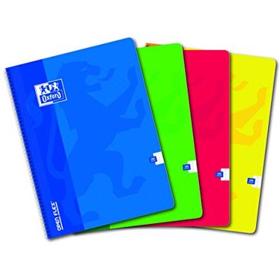 Hamelin Oxford OpenFlex Lot de 5 Cahiers à Spirales A4 (21 x 29,7cm) 100 Pages Grands Carreaux Seyès Couverture Polypro Couleurs Assorties Hamelin Oxford OpenFlex Lot de 5 Cahiers à Spirales A4 (21 x 29,7cm) 100 Pages Grands Carreaux Seyès Couverture Polypro Couleurs Assorties