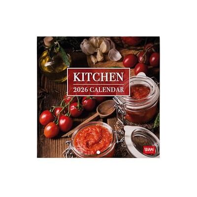 Legami Calendrier mural 2026, Kitchen, petit calendrier, 12 mois et planificateur annuel, en 6 langues, espace pour notes, signes du zodiaque, fêtes internationales, 18 x 18 cm Legami Calendrier mural 2026, Kitchen, petit calendrier, 12 mois et planificateur annuel, en 6 langues, espace pour notes, signes du zodiaque, fêtes internationales, 18 x 18 cm