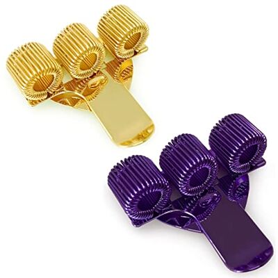 OMG Fashion Lot de 2 porte-stylos à 3 supports avec clip de poche Idéals pour médecins, infirmière, pilotes Doré et violet OMG Fashion Lot de 2 porte-stylos à 3 supports avec clip de poche Idéals pour médecins, infirmière, pilotes Doré et violet