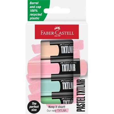 Faber-Castell 154214 Pack de 4 surligneurs fluorescents TXTLNR Pastel Faber-Castell 154214 Pack de 4 surligneurs fluorescents TXTLNR Pastel