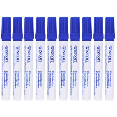 Westcott E-713052 00 Lot de 10 marqueurs permanents pour tableau à feuilles avec pointe ogive 1,5 à 3,0 mm Encre de qualité supérieure, séchage rapide, imperméable, faible odeur, résistant à la Westcott E-713052 00 Lot de 10 marqueurs permanents pour tableau à feuilles avec pointe ogive 1,5 à 3,0 mm Encre de qualité supérieure, séchage rapide, imperméable, faible odeur, résistant à la