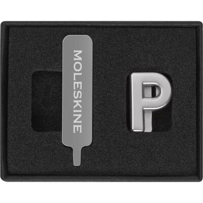 Moleskine Pins pour Carnet ou Agenda Lettre P, Épingle Lettres, Personnalisez la Fermeture avec un Élastique, Idées de Cadeaux Personnalisés, Couleur Argent Moleskine Pins pour Carnet ou Agenda Lettre P, Épingle Lettres, Personnalisez la Fermeture avec un Élastique, Idées de Cadeaux Personnalisés, Couleur Argent