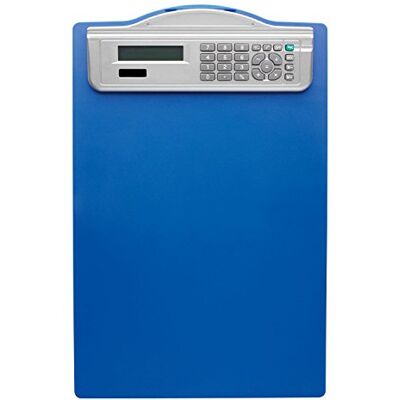 Alco de Albert 5518–15 Porte-bloc avec calculatrice solaire, DIN A4, graduée Bleu Alco de Albert 5518–15 Porte-bloc avec calculatrice solaire, DIN A4, graduée Bleu