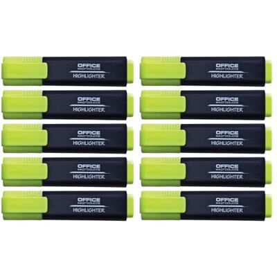 OFFICER PRODUCTS PRODUCTS 17055211-06 Lot de 10 surligneurs lumineux Couleur : jaune/surligneur Encre non toxique, pointe biseautée Couleurs fluorescentes Haute qualité/épaisseur de trait 1-5 mm OFFICER PRODUCTS PRODUCTS 17055211-06 Lot de 10 surligneurs lumineux Couleur : jaune/surligneur Encre non toxique, pointe biseautée Couleurs fluorescentes Haute qualité/épaisseur de trait 1-5 mm