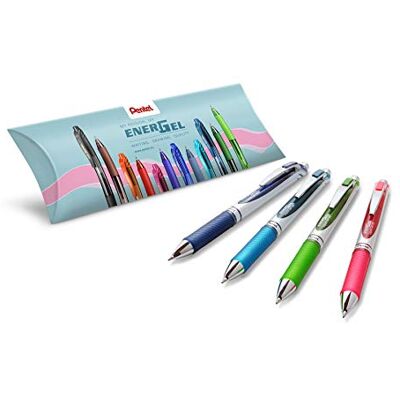 Pentel BL77 Energel XM roller gel enclenchement 0,7 mm 4 couleurs assorties (rose, bleu foncé, turquoise, vert clair) Pentel BL77 Energel XM roller gel enclenchement 0,7 mm 4 couleurs assorties (rose, bleu foncé, turquoise, vert clair)