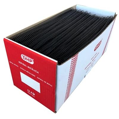 DHP Spirale métallique pour reliure, étape 5:1, 6 mm, noir (boîte de 100 unités) DHP Spirale métallique pour reliure, étape 5:1, 6 mm, noir (boîte de 100 unités)