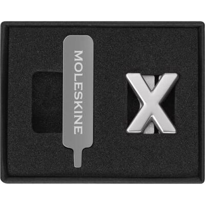 Moleskine Pins pour Carnet ou Agenda Lettre X, Épingle Lettres, Personnalisez la Fermeture avec un Élastique, Idées de Cadeaux Personnalisés, Couleur Argent Moleskine Pins pour Carnet ou Agenda Lettre X, Épingle Lettres, Personnalisez la Fermeture avec un Élastique, Idées de Cadeaux Personnalisés, Couleur Argent
