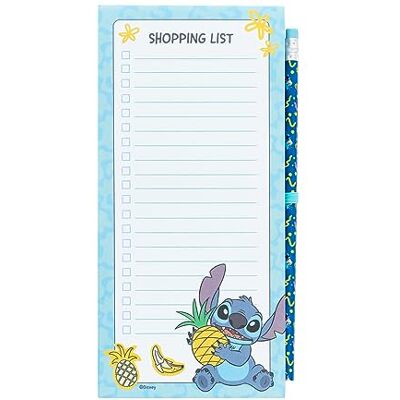 Grupo Erik Bloc-notes Magnétique Disney, Stitch Liste de courses magnétique frigo avec crayon de papier Feuilles détachables 10 x 21 cm, to-do list bloc note Grupo Erik Bloc-notes Magnétique Disney, Stitch Liste de courses magnétique frigo avec crayon de papier Feuilles détachables 10 x 21 cm, to-do list bloc note
