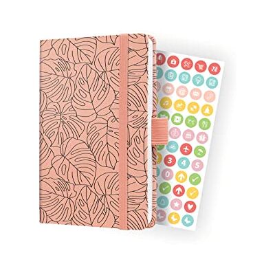 Sigel Jolie J4352 Agenda semainier 2024 Rose Monstera Format A6 Couverture rigide Bande élastique Passant pour stylo Poche plaquée 174 pages En papier durable Sigel Jolie J4352 Agenda semainier 2024 Rose Monstera Format A6 Couverture rigide Bande élastique Passant pour stylo Poche plaquée 174 pages En papier durable