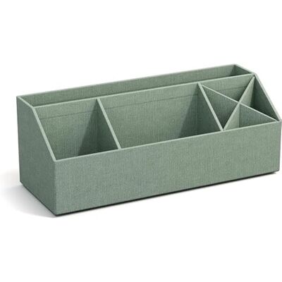 Bigso Box of Sweden ELISA Organiseur de bureau avec 4 compartiments, système de rangement pour notes, trombones, stylos, etc. Boîte de rangement en panneau de fibres et papier, aspect lin, vert menthe Bigso Box of Sweden ELISA Organiseur de bureau avec 4 compartiments, système de rangement pour notes, trombones, stylos, etc. Boîte de rangement en panneau de fibres et papier, aspect lin, vert menthe