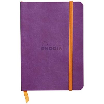 Rhodia 117310C Carnet Souple Violet A6 10,5 x 14,8 cm Ligné 144 pages Papier Clairefontaine Ivoire 90 g/m² Marque-Page, Fermeture Élastique Couverture Simili Cuir Rhodia 117310C Carnet Souple Violet A6 10,5 x 14,8 cm Ligné 144 pages Papier Clairefontaine Ivoire 90 g/m² Marque-Page, Fermeture Élastique Couverture Simili Cuir