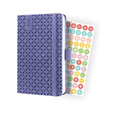 Sigel J4124 Jolie Agenda semainier 2024, environ A6, couverture rigide, élastique, passant pour stylo, poche plaquée, 174 pages, en papier durable, violet Sigel J4124 Jolie Agenda semainier 2024, environ A6, couverture rigide, élastique, passant pour stylo, poche plaquée, 174 pages, en papier durable, violet