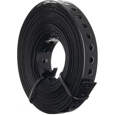 ERKO Ruban perforé de montage 19 mm x 10 m, galvanisé, diamètre du trou 6,5 mm, espacement des trous 15 mm, revêtement plastique, solution de fixation robuste, ruban de reliure perforé ERKO Ruban perforé de montage 19 mm x 10 m, galvanisé, diamètre du trou 6,5 mm, espacement des trous 15 mm, revêtement plastique, solution de fixation robuste, ruban de reliure perforé