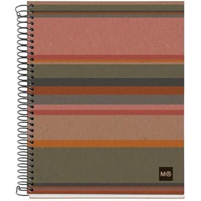 Miquelrius Carnet A5 120 feuilles de 80 g/m² à rayures intérieures lisses et papier recyclé (récupération après consommation), carnet lisse avec 2 trous de stockage, carnet recyclé Eco Stripes Miquelrius Carnet A5 120 feuilles de 80 g/m² à rayures intérieures lisses et papier recyclé (récupération après consommation), carnet lisse avec 2 trous de stockage, carnet recyclé Eco Stripes
