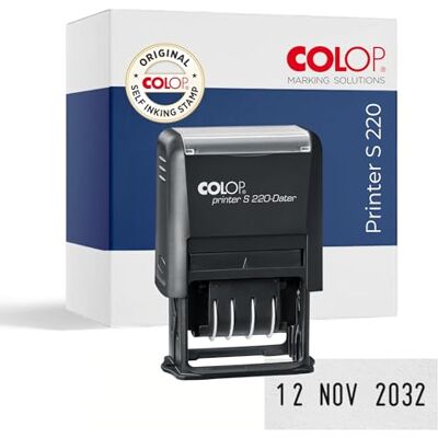 COLOP Tampon dateur Printer S 220, variante de date : français (D01), couleur d'impression : noir COLOP Tampon dateur Printer S 220, variante de date : français (D01), couleur d'impression : noir