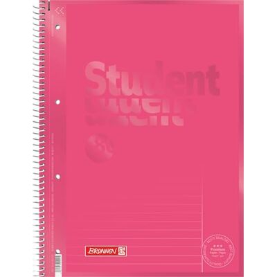 BRUNNEN Bloc-notes Premium Student Colour Code A4, linéature 25, 80 feuilles, tulipe BRUNNEN Bloc-notes Premium Student Colour Code A4, linéature 25, 80 feuilles, tulipe