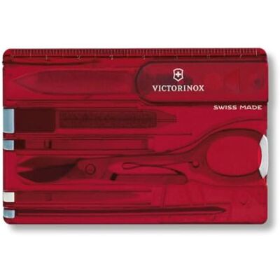 Victorinox Taschenmesser Swiss Card Classic (10 Funktionen, Schere, Stecknadel, Kugelschreiber) rot transparent Victorinox Taschenmesser Swiss Card Classic (10 Funktionen, Schere, Stecknadel, Kugelschreiber) rot transparent