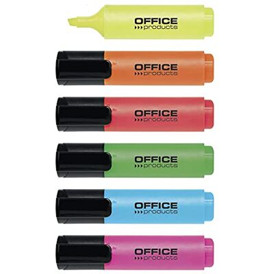 OFFICER PRODUCTS PRODUCTS 17055319-99 Lot de 6 surligneurs Couleur : jaune, orange, rose, vert, rouge, bleu/surligneur Encre non toxique, pointe biseautée, couleurs lumineuses, haute qualité/épaisseur OFFICER PRODUCTS PRODUCTS 17055319-99 Lot de 6 surligneurs Couleur : jaune, orange, rose, vert, rouge, bleu/surligneur Encre non toxique, pointe biseautée, couleurs lumineuses, haute qualité/épaisseur