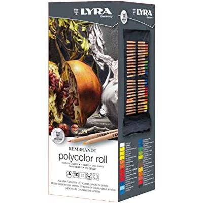 LYRA Rembrandt Lot de 24 crayons de couleur polycolores ronds pour beaux-arts LYRA Rembrandt Lot de 24 crayons de couleur polycolores ronds pour beaux-arts