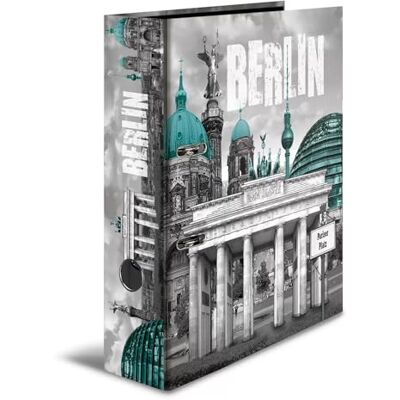 HERMA Motif classeur à levier A4 Villes Berlin, dos de 7 cm, en carton robuste, imprimé entièrement à l'extérieur et à l'intérieur HERMA Motif classeur à levier A4 Villes Berlin, dos de 7 cm, en carton robuste, imprimé entièrement à l'extérieur et à l'intérieur