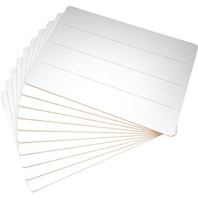 Show-me Tablettes A4 rigides effaçables à sec contre-collées, paquet de 10 unités Show-me Tablettes A4 rigides effaçables à sec contre-collées, paquet de 10 unités