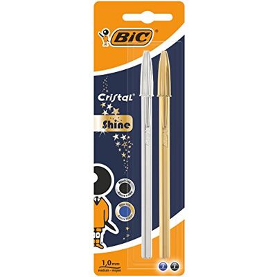 BIC Cristal Celebrate Blister Lot de 2 stylos à bille BIC Cristal Celebrate Blister Lot de 2 stylos à bille