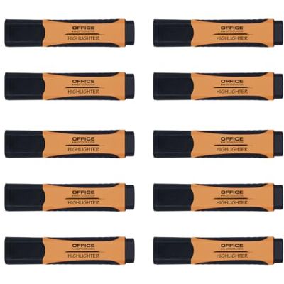 OFFICER PRODUCTS Office Products Lot de 10 surligneurs avec poignée en caoutchouc 2 à 5 mm Orange Pour la maison, le bureau, l'école OFFICER PRODUCTS Office Products Lot de 10 surligneurs avec poignée en caoutchouc 2 à 5 mm Orange Pour la maison, le bureau, l'école