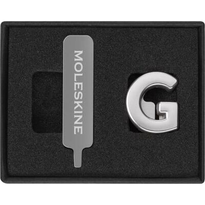 Moleskine Pins pour Carnet ou Agenda Lettre G, Épingle Lettres, Personnalisez la Fermeture avec un Élastique, Idées de Cadeaux Personnalisés, Couleur Argent Moleskine Pins pour Carnet ou Agenda Lettre G, Épingle Lettres, Personnalisez la Fermeture avec un Élastique, Idées de Cadeaux Personnalisés, Couleur Argent