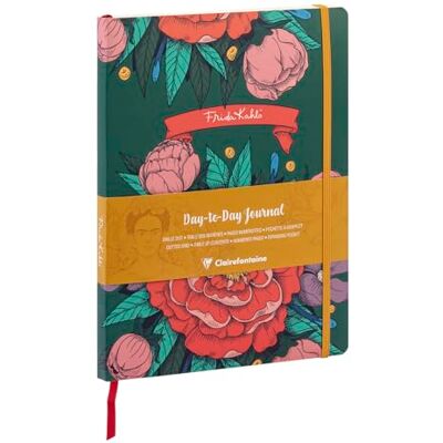 Clairefontaine 116220C Frida Kahlo, DaytoDay journal 19x25 cm, 192 pages, dot, pochette à soufflet au dos, marquepage, fermeture élastique, ass. Clairefontaine 116220C Frida Kahlo, DaytoDay journal 19x25 cm, 192 pages, dot, pochette à soufflet au dos, marquepage, fermeture élastique, ass.