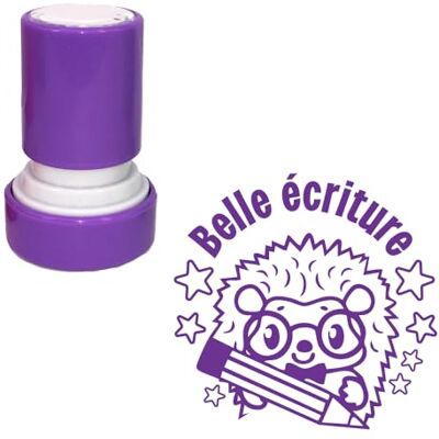 Education Enchantée Belle écriture Tampon Auto-Encreur pour Enseignants, Encre Pourpre, Rechargeable, 22mm* Education Enchantée Belle écriture Tampon Auto-Encreur pour Enseignants, Encre Pourpre, Rechargeable, 22mm*