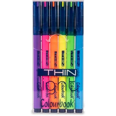 Colourbook Colurbook Thin Light Lot de 6 couleurs assorties Colourbook Colurbook Thin Light Lot de 6 couleurs assorties