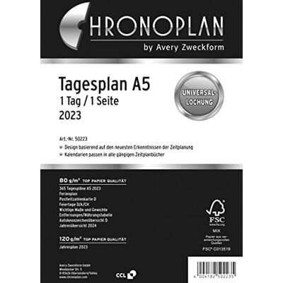 Avery Dennison 50223 Recharge pour agenda Langue allemande Année 2013 Format A5 1 jour / 1 page Blanc (Import Allemagne) Avery Dennison 50223 Recharge pour agenda Langue allemande Année 2013 Format A5 1 jour / 1 page Blanc (Import Allemagne)