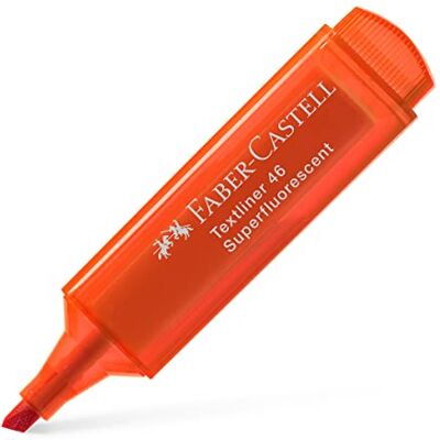 Faber-Castell 154615 Surligneur Textliner 1546, rechargeable, orange Faber-Castell 154615 Surligneur Textliner 1546, rechargeable, orange
