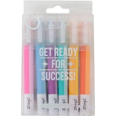 Mr. Wonderful Lot de 6 surligneurs double encre pour des idées remarquables Mr. Wonderful Lot de 6 surligneurs double encre pour des idées remarquables