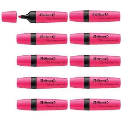 Pelikan 814102 Lot de 10 surligneurs 490 Rose vif dans une boîte pliante Pelikan 814102 Lot de 10 surligneurs 490 Rose vif dans une boîte pliante