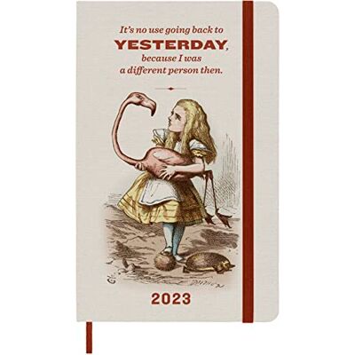 Moleskine 12 Monate Wochen Notizkalender Alice Im Wunderland 2023, Large/A5, Hase: 1 Wo = 1 Seite, rechts linierte Seite, Hard Cover Moleskine 12 Monate Wochen Notizkalender Alice Im Wunderland 2023, Large/A5, Hase: 1 Wo = 1 Seite, rechts linierte Seite, Hard Cover