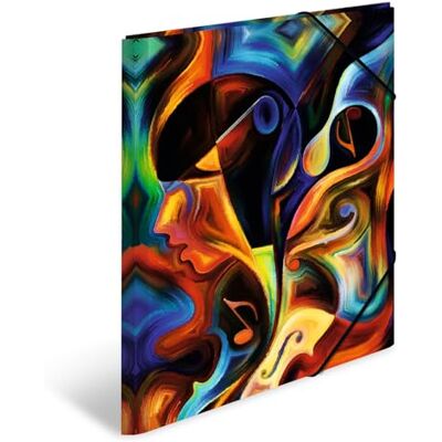 HERMA Classeur A3 notes de musique, pour enfant, en plastique, avec motif artistique, élastique, rabat intérieur et impression intérieure pour garçons et filles HERMA Classeur A3 notes de musique, pour enfant, en plastique, avec motif artistique, élastique, rabat intérieur et impression intérieure pour garçons et filles