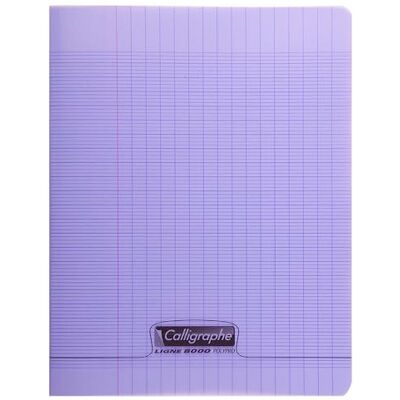 Calligraphe Clairefontaine Réf 18177C Cahier agrafé PP (48 pages) Format A4+ Papier vélin superfin 90g/m² Couverture Polypro Séyès Couverture Violet Calligraphe Clairefontaine Réf 18177C Cahier agrafé PP (48 pages) Format A4+ Papier vélin superfin 90g/m² Couverture Polypro Séyès Couverture Violet