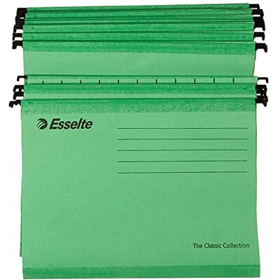 Esselte 90318 Classic Lot de 25 dossiers suspendus renforcés Vert Format A4 Esselte 90318 Classic Lot de 25 dossiers suspendus renforcés Vert Format A4